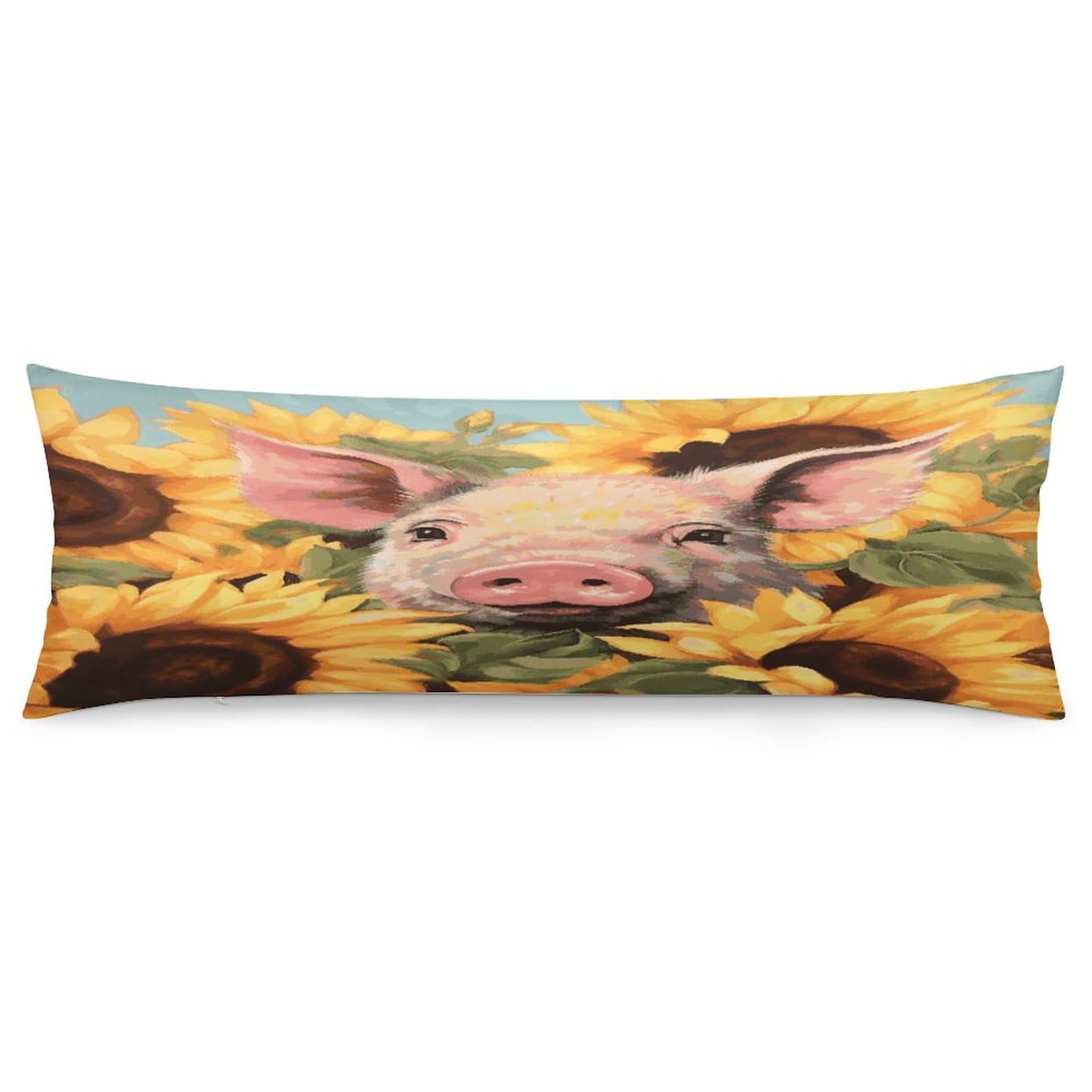 Smiling_77725070 Throw Pillow Covers with Silent Zipper Polyester Pillow Protectors Removable Pillow Cases Soft Pillowcase Cozy Pillow Sham Cushion Cover for Sofa Car Bed 20"x54"