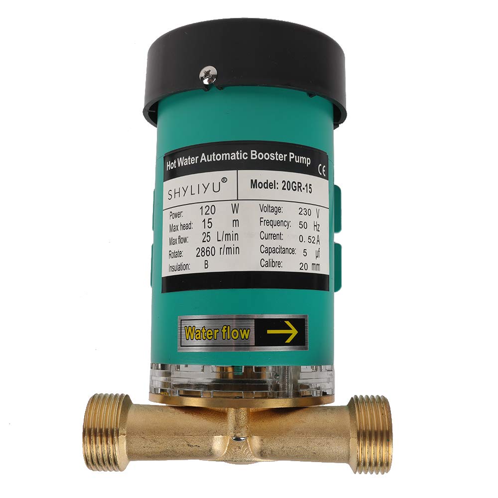 Pompe de Circulation | Circulateur eau Chaude froide | Pompe à eau chaude sanitairesystème de chauffage central Pompe de surpression Automatique 1500L/H 120W Max tête15m