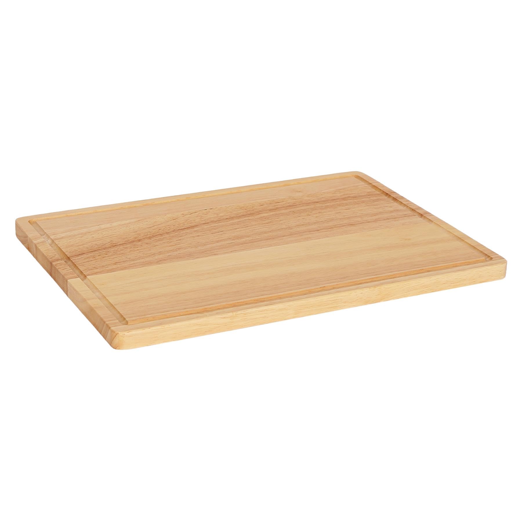 Argon Tableware Rectangle Wooden Chopping Board - 35 x 25 x 1.5cm - 1x Premium Extra-Thick Natural Kitchen Butchers Carving Wood Block Cutting Boards Serving Tray Worktop Saver for Meat, Bread, Cheese