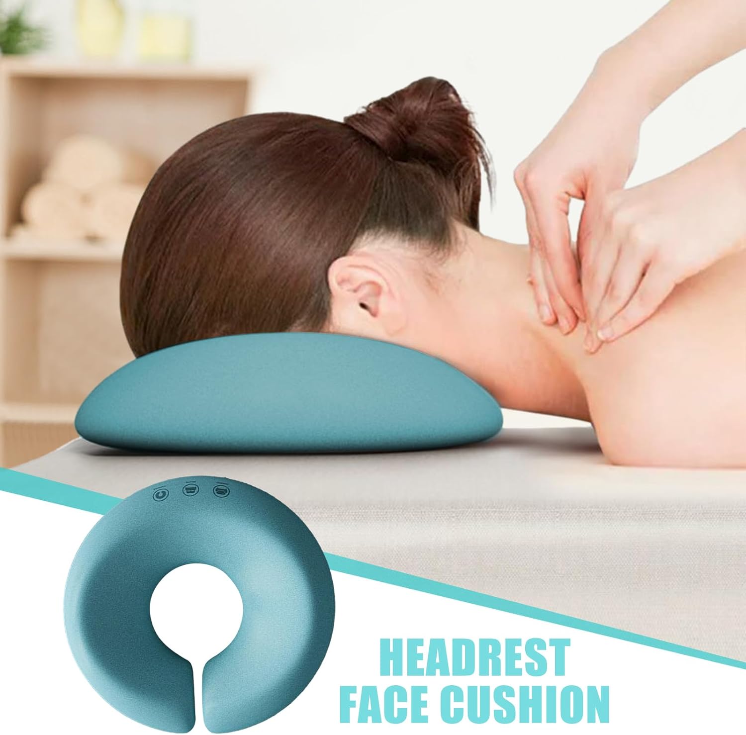 Almohada de masaje boca abajo, reposacabezas de cama de masaje, mesa de masaje, cojín de reposo facial, almohada facial de spa con agujero, almohada propensa para reposacabezas de masaje, cojín