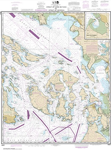 Paradise Cay Publications, Inc. NOAA Chart 18421: Strait of Juan de Fuca to Strait of Georgia; Drayton Harbor (Traditional Paper) 34.9 x 47.3…