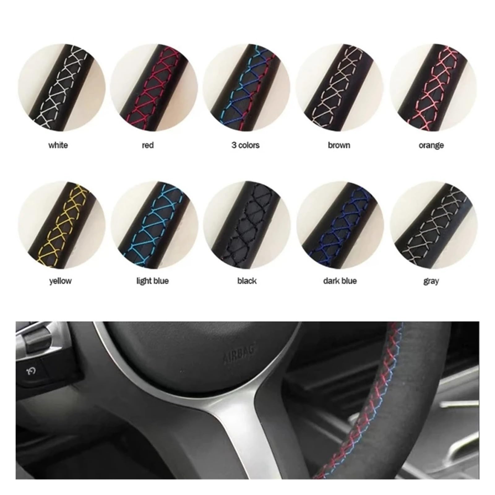 Auto Stuurwiel Cover, Voor Toyota Prius 20 (XW20) 2004 2005 2006 2007 2008 2009 Aangepaste Steering Wrap Microfiber Leder Auto Stuurwiel Cover, Voor Toyota Prius 20 (XW20) 2004 2005 2006 2007 2008 2009 Aangepaste Steering Wrap Microfiber Leder