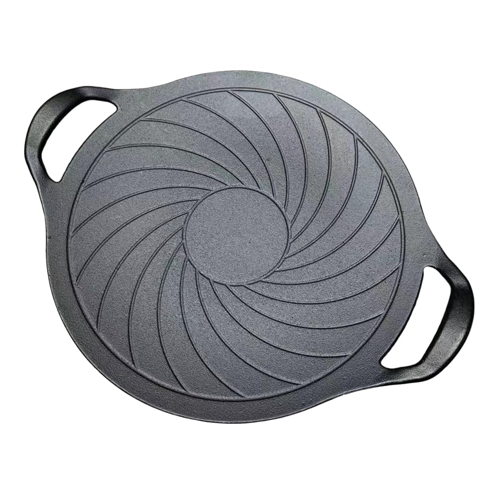 Piastra in ghisa da 15 pollici Piastra rotonda for barbecue Piastra antiaderente for barbecue compatibile for fornelli a gas for grigliate interne o esterne