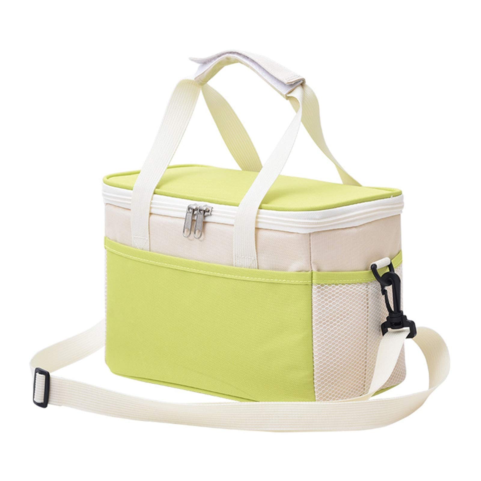 Borsa frigo Morbida Portatile Grande capacità Scuola di Ufficio Camping Camping Caldo BBQ Cooler Isolato Beach Pranzo Borsa da Pranzo All'aperto Picnic Contenitore Alimentare con Tracolla (Color : Ve