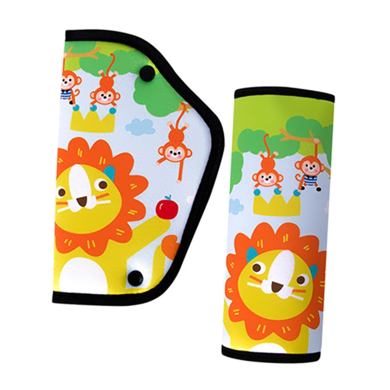 Ciieeo 5 Set Imbottitura Cintura Sicurezza per Design Cartoon Protezione Spalle e Addome Comfort e Sicurezza Adatto Tutti Veicoli