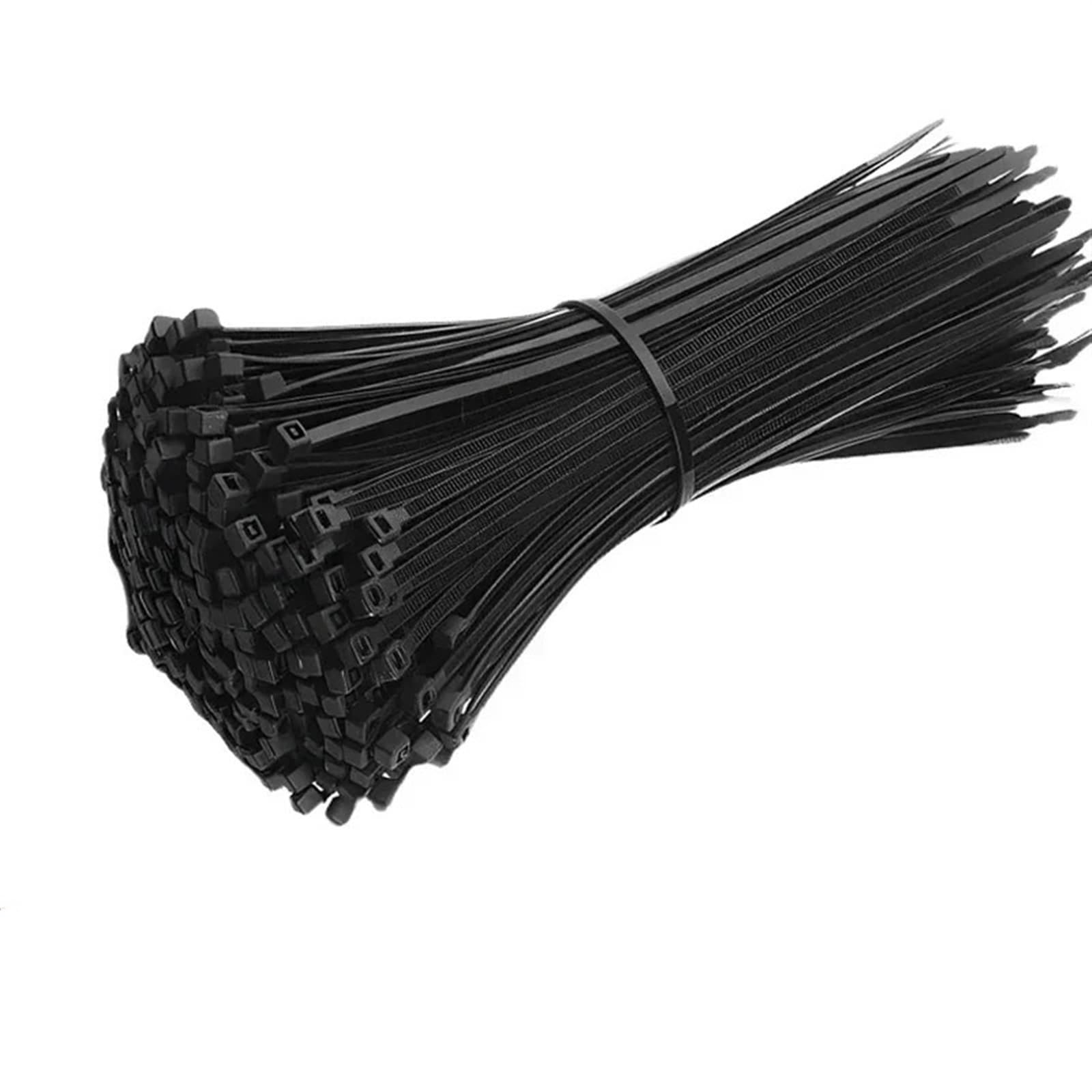 L6nqiag Black-(3X150mm) Nylon Cable Ties Plastic Nylon Cable Tie Self-Locking Cord Ties Straps Fastening Loop Adjustable Wire Home Hardware Organizer(,400Pcs)