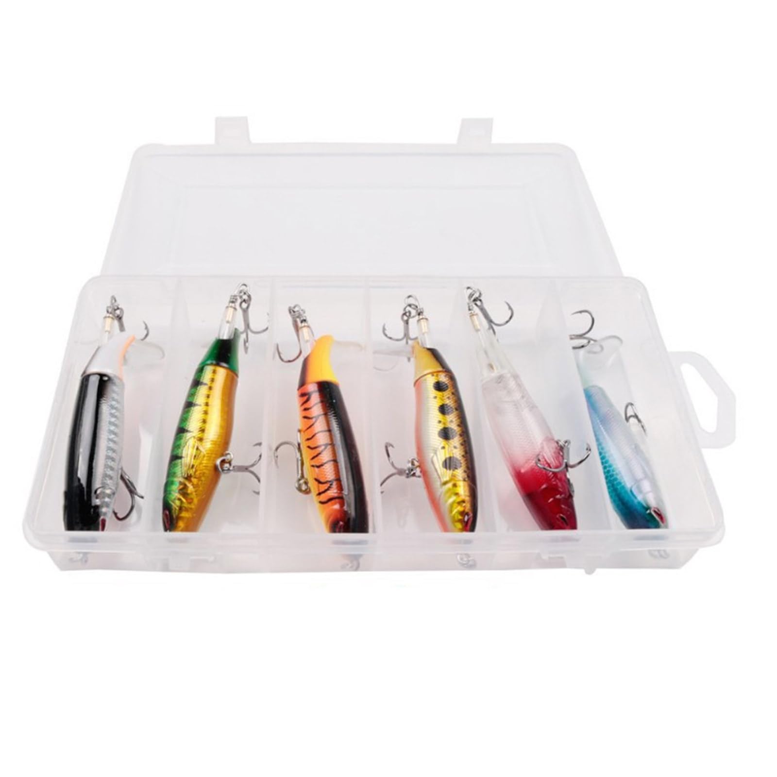 Lot de 6 leurres d'hélice de pêche en eau de surface - Appâts d'hélice souples et rotatifs