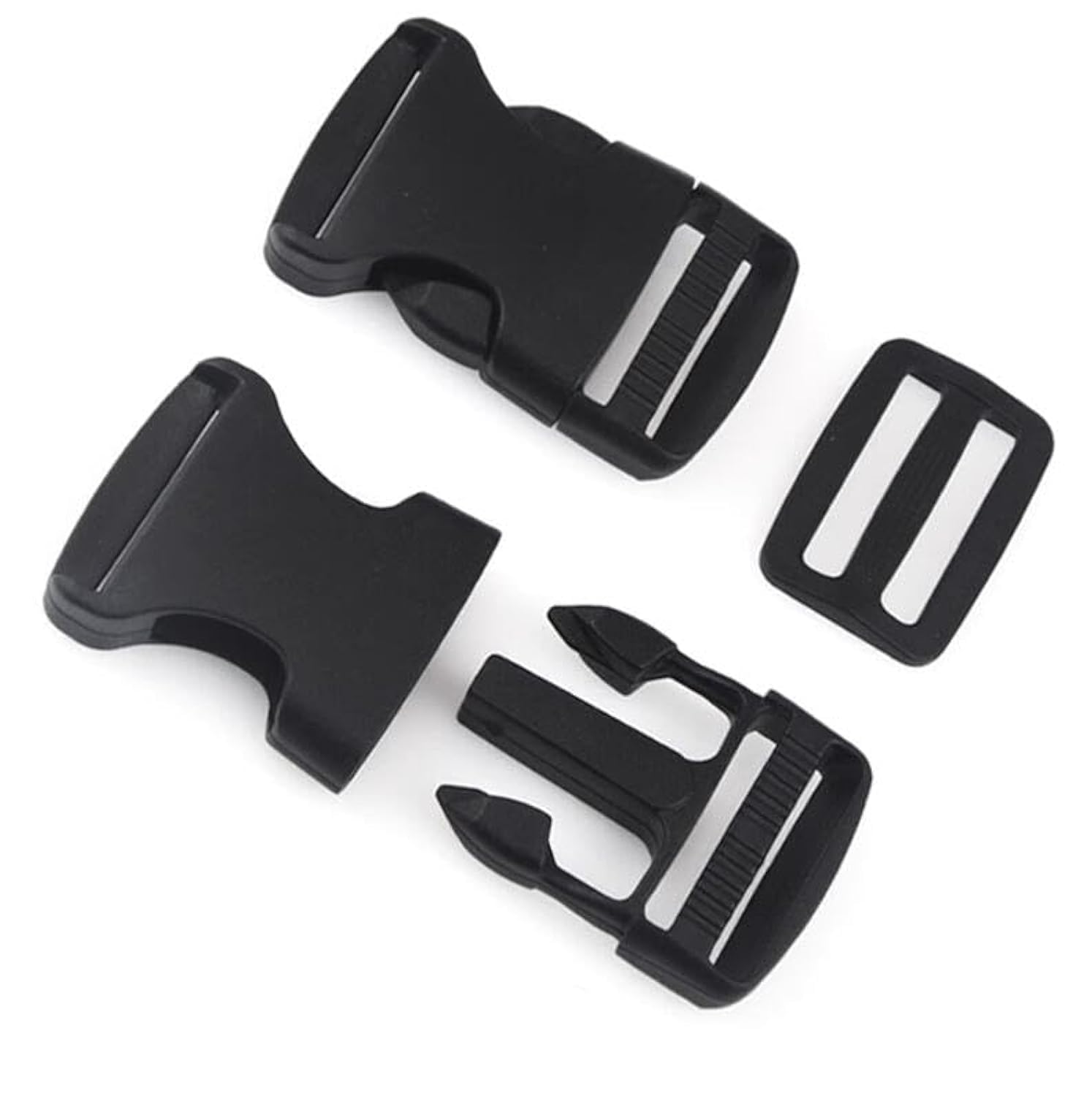 Cloaacsois 10 Pack 32mm Plastic Side Release Buckle Clips, Replacement Buckle Snaps Backpack Clips Buckles Clips for Luggage Rucksack Back Webbing Strap