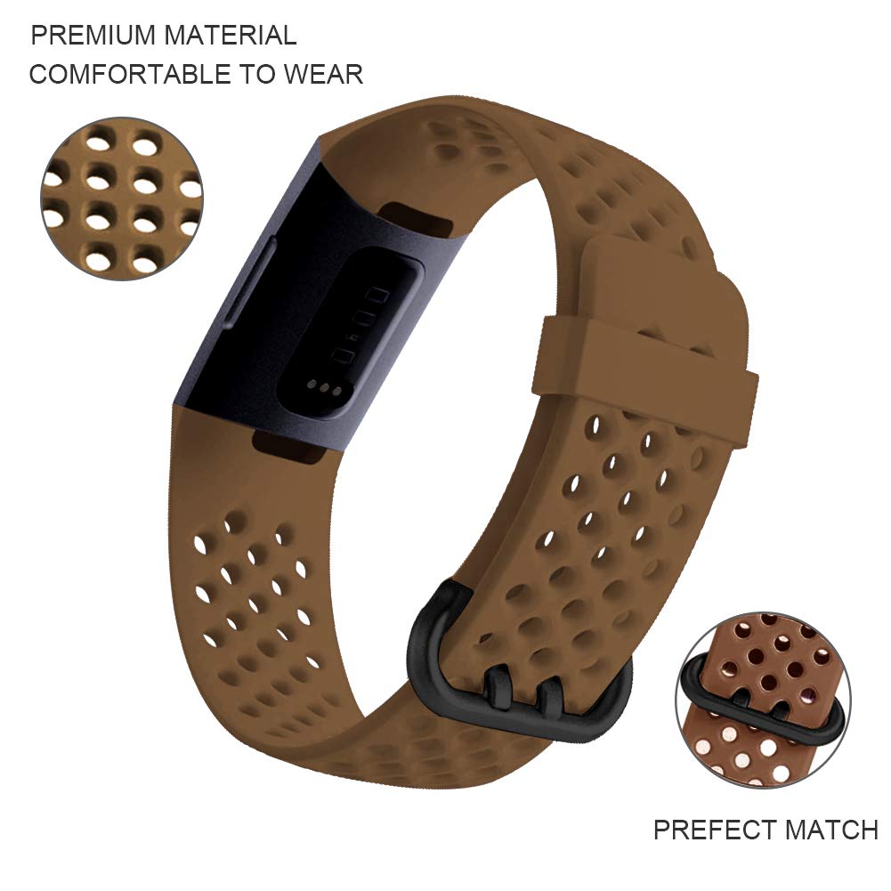 FunBand Fitbit Charge 3/Charge 4 Correa, Edición Especial Soft Silicona Deportes Recambio de Pulseras Ajustable Reemplazo Accesorios para Reloj Fitbit Charge 3/Charge 4 — view 2