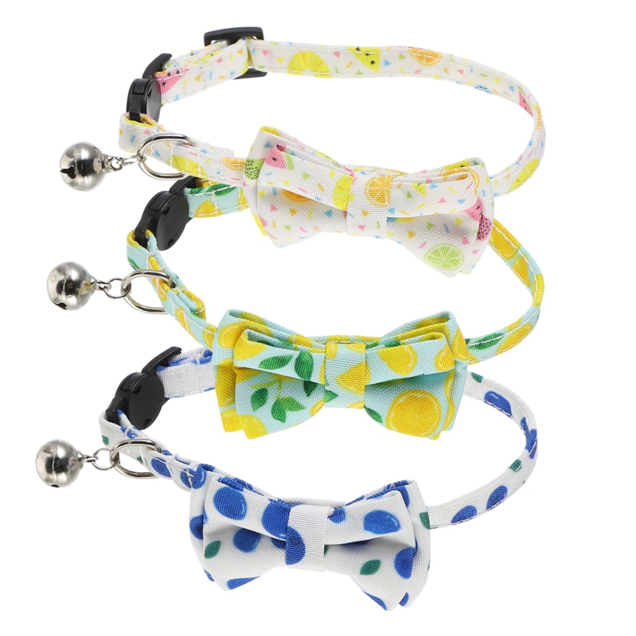 VANZACK 9pezzi Collare Per Gatti Con Campanella e Design Fruttato Di Frutta Mista Accessorio Estivo Per Animali Domestici