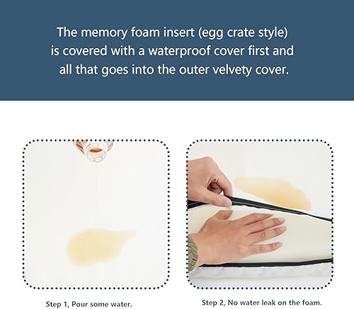 Miniatura 4 de CozyLux Cama para perros extra grandes, funda ortopédica grande de espuma para huevos XL con funda extraíble lavable, alfombrilla de cama para