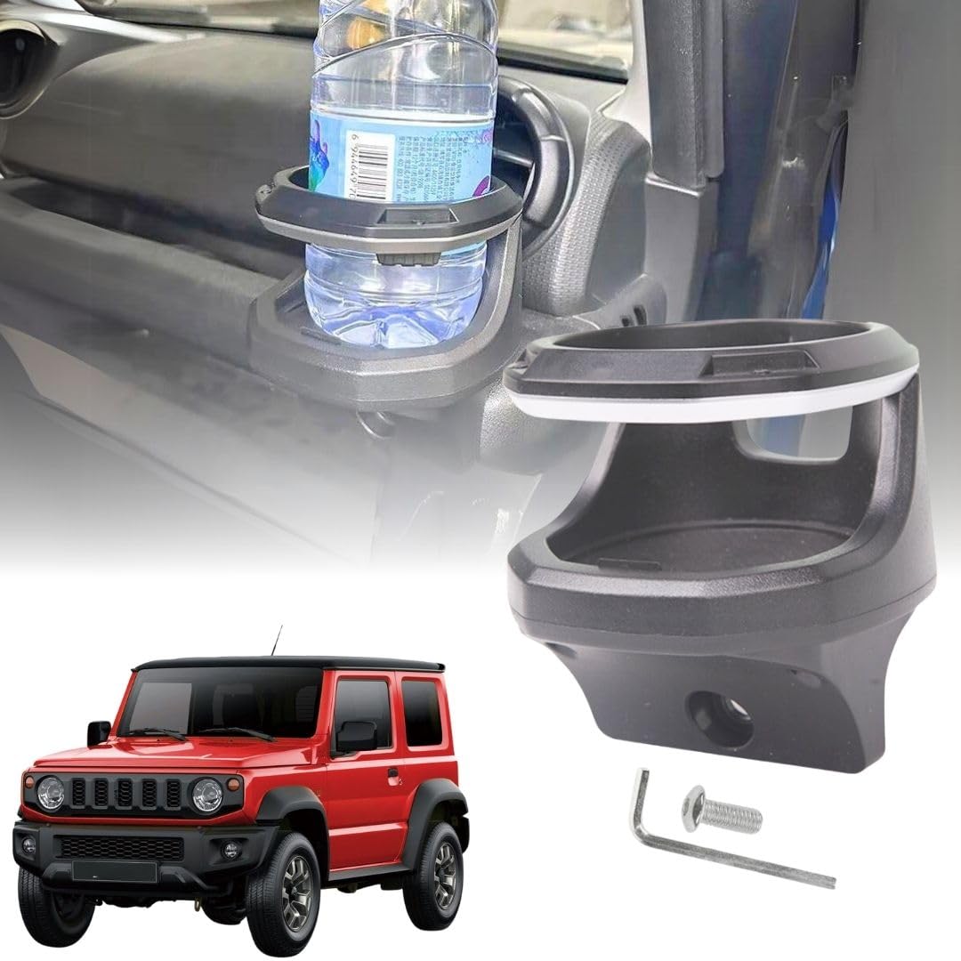 Dashboard Cup Holder for Suzuki Jimny 2019 to 2024 2025 | Accessories For Suzuki Jimny 2024 | Passenger Or Driver Side Cup Holder | With Firm Hold Spring | Factory Screw Installation