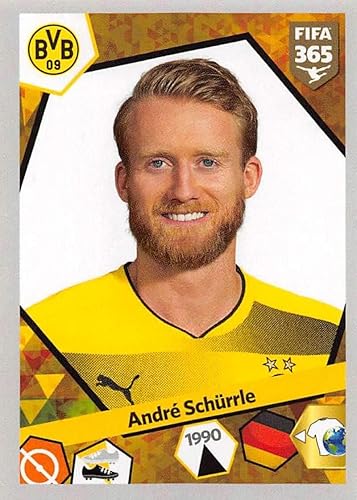 2017-18 Panini FIFA 365 Stickers Soccer #299 Andre Schurrle Borussia Dortmund Official Smaller Than Trading Card Sized Album Sticker in Raw (NM or