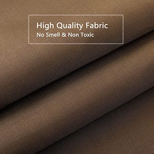 Image of LLSCL Brown Fabric Shower Curtain Liner with Magnets, Waterproof Hotel Quality, 72 x 72 Machine Washable