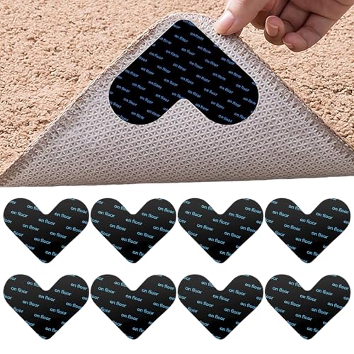 カーペット 滑り止め 8枚カーペット滑り止めシート 洗って繰り返し使えるカーペット すべり止め すべり止めシートやソファなどに最適です (ハート型 8枚)