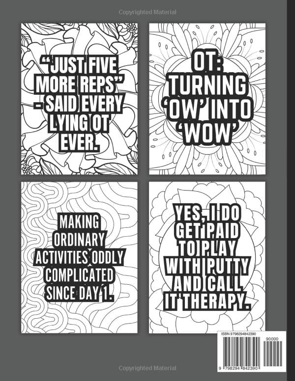 Occupational Therapist Life & Laughs: Funny Gift Coloring Book Stress-Relief for Occupational Therapy Professionals: Hilarious Quotes and Relaxing Designs for OTs, Rehab Experts, and Healthcare Heroes image 3
