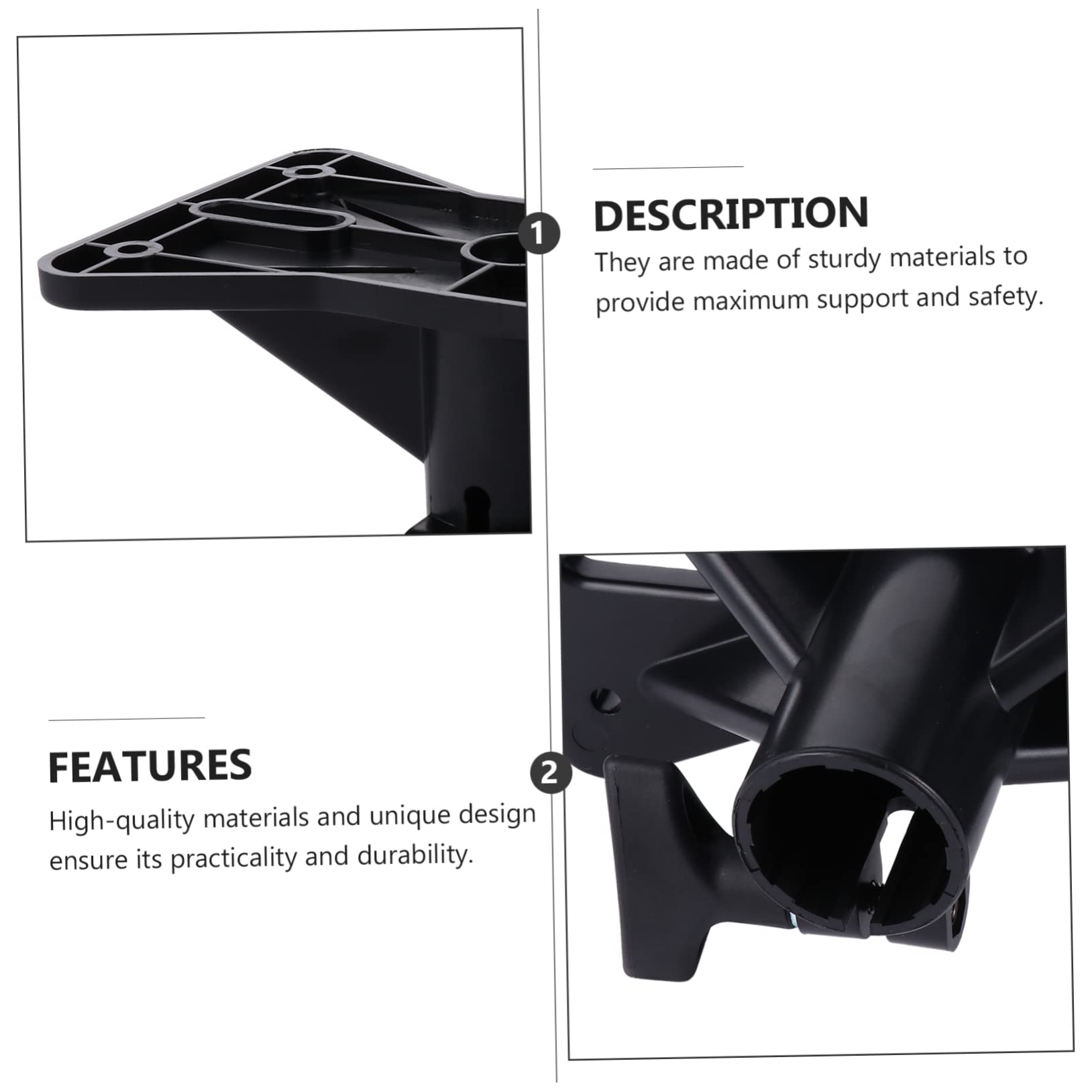 DIYEAH Heavy Duty Tripod Speaker Stand Tray Mounts Wide Platform Speaker Holder for Parties Durable Construction Fit for Speakers Black