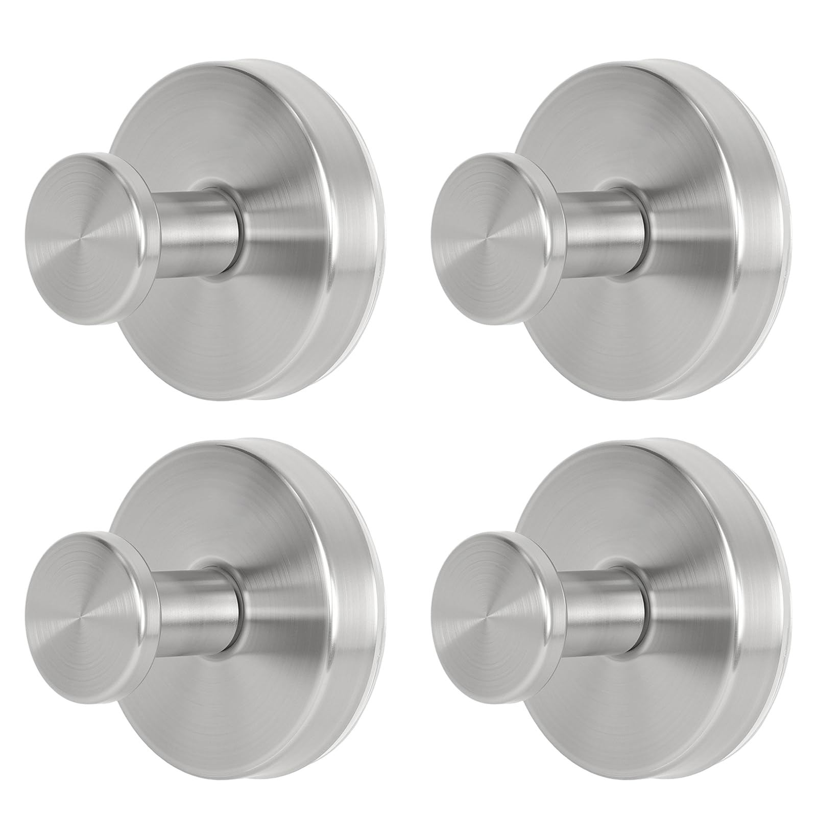 Hiyouer 4 PCS Stainless Steel Suction Cup Hooks, No-Drill Door Wreath Hanger for Christmas Decorations, Shower Towels Hooks, Holder for Glass Window Bathroom Mirror (Silver) โ image 1