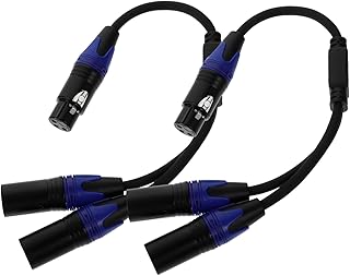 WHAMVOX 2Pcs Microfone Com Fio Microfone Azul 3 Pinos Mic Cabos Xlr Conector Xlr Para Xlr Microfone Dispensador De Cartão Splitter Linha De Áudio Pvc Azul 3 Pinos Mic Fio
