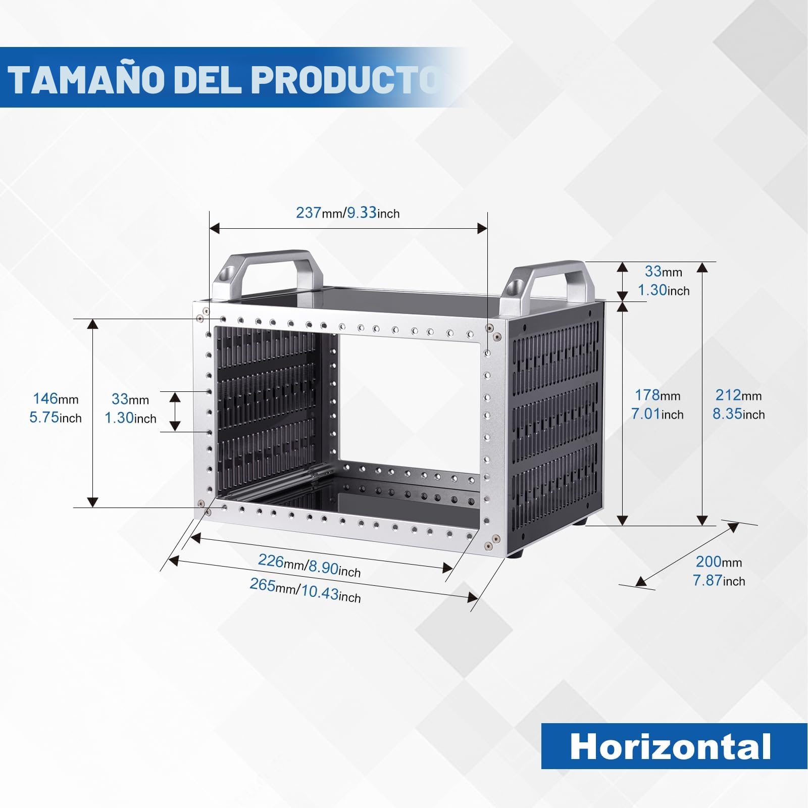 GeeekPi DeskPi RackMate TT Mini rack de servidor para mini PC, NAS, AV y equipos de red, rack de red de 10 pulgadas 3U/ 7 pulgadas 5U, profundidad de 200 mm