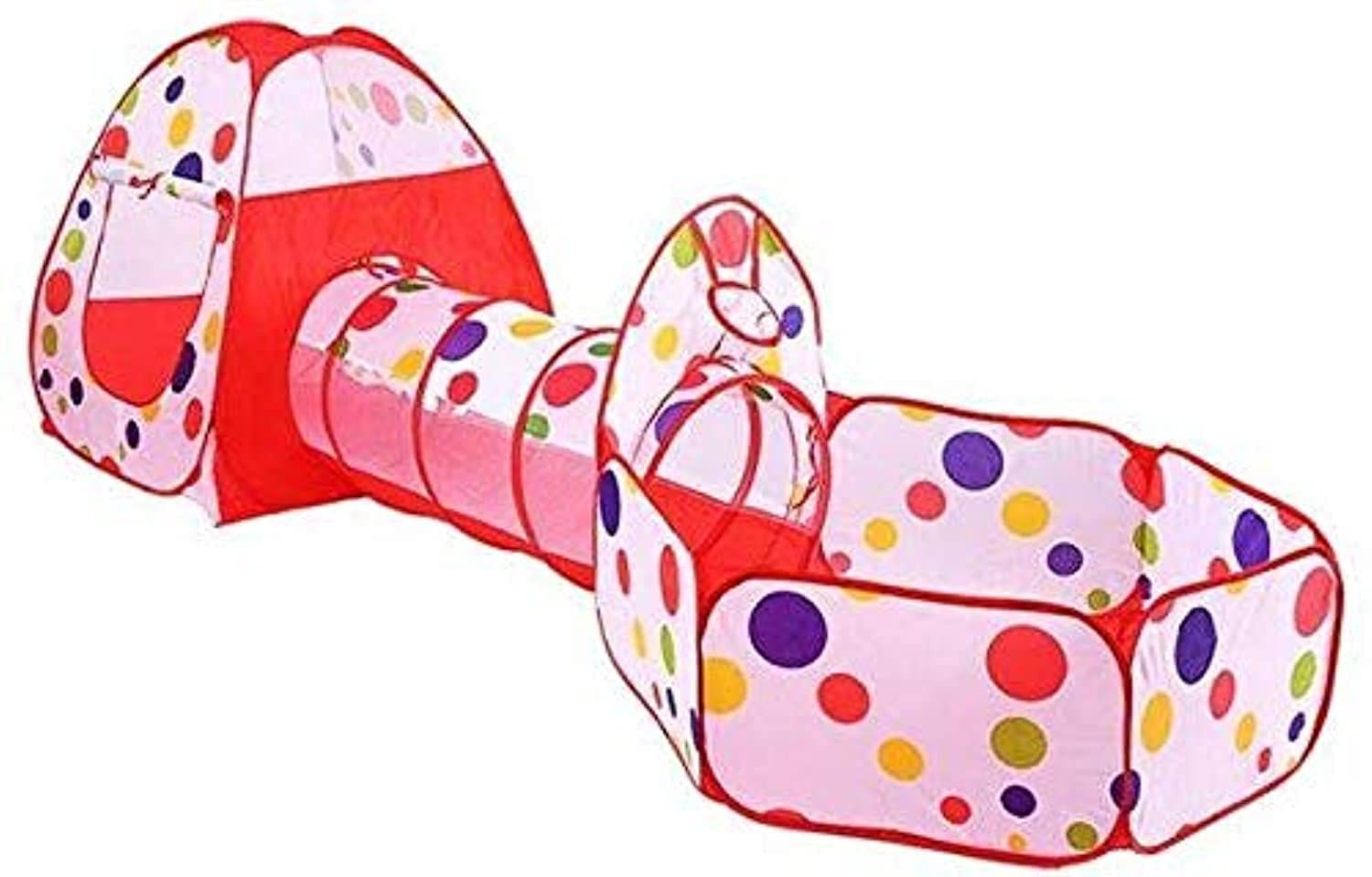 SKEIDO Funny 3 in 1 Play Tent Toddlers Tunnel Pop Up Cubby Playhouse Indoor Outdoor Kids Toy
