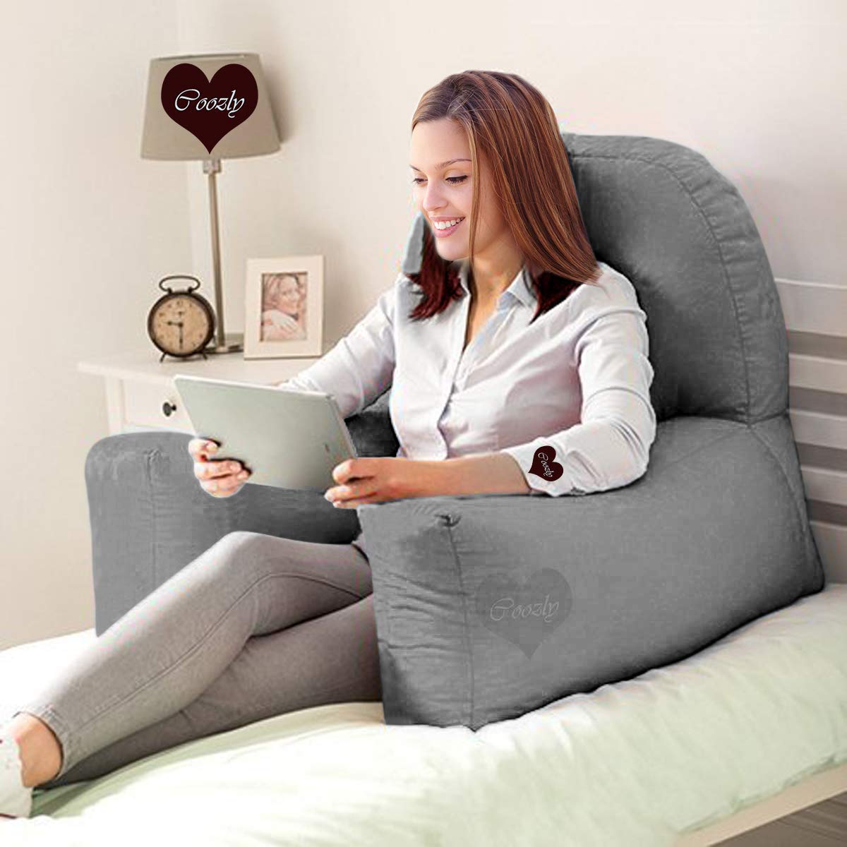 COOZLY BackRest Pillow Reading Pillow Bed Support Pillow with High