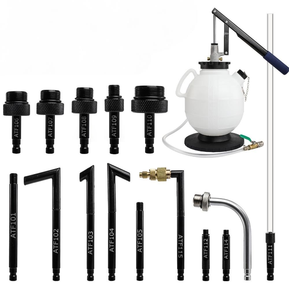 Trintion Station de Remplissage pour Huile de Transmission (7,5L) - Matériel de graissage de Pont - Pompe à Huile Multifonction - Système d'extraction pour boîte de Vitesses