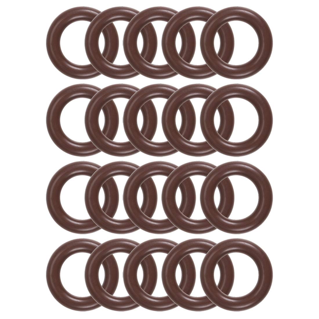 sourcing map Fluorine Rubber O-Rings 16mm OD 10mm ID 3mm Width, Metric FKM Sealing Gasket, Pack of 20 — image 1
