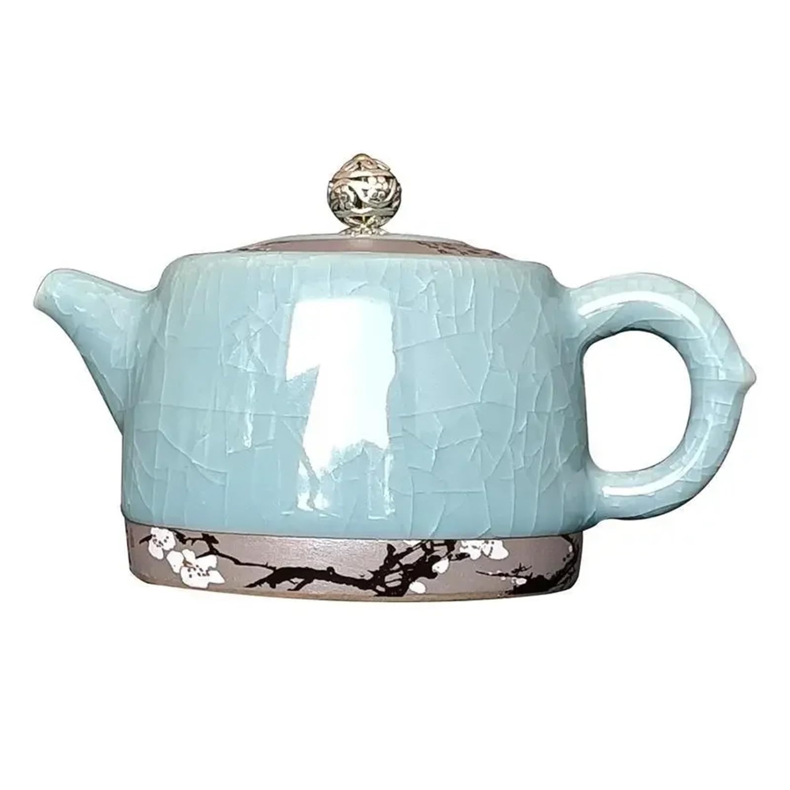 TYUHDUYUR Ceramic Teapot Art Crackle Tea Pot Water Kettle Puer Tea Pot Teware Coffeeware Teaware (Blue As Shown)