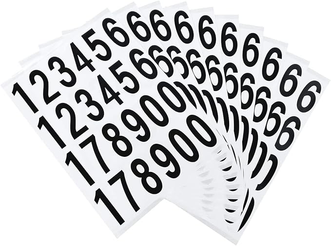 PANYI 10 Letterbox Number Stickers Waterproof Vinyl Alphanumeric