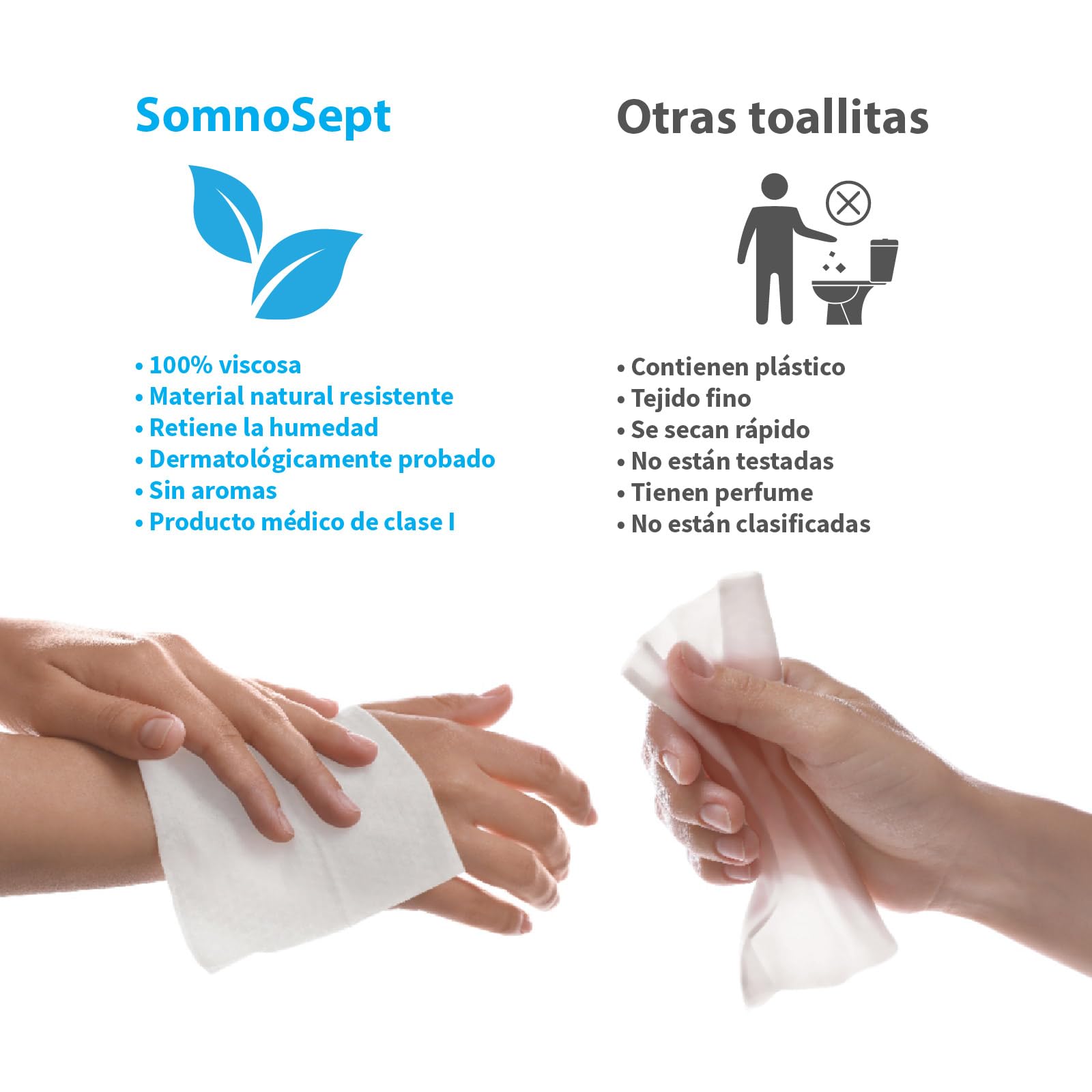Toallitas de limpieza CPAP – SomnoSept Pack de 3 (3x72 unidades) – Limpieza completa de su máscara CPAP – sin fragancias