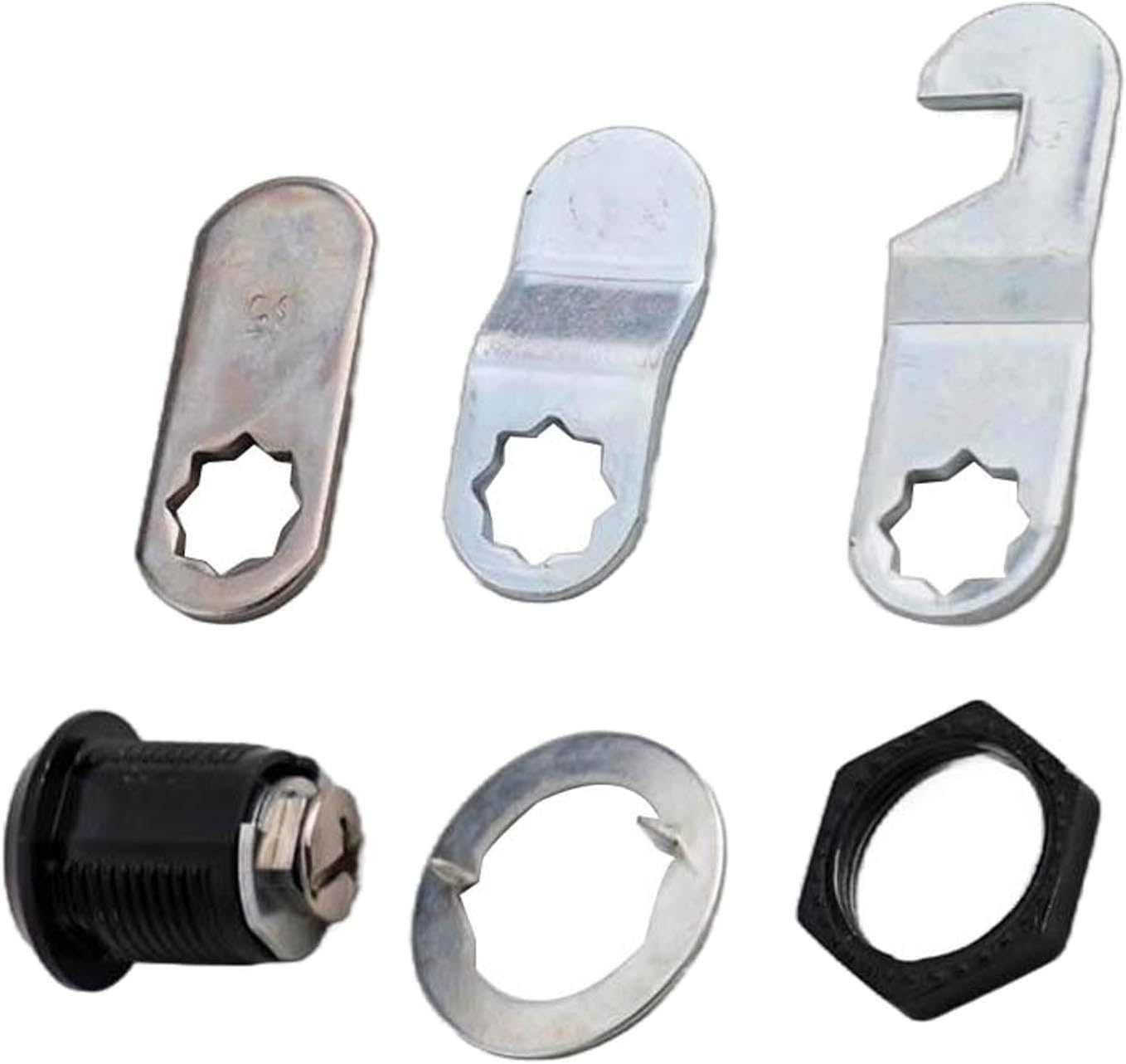 Steel Cam Lock /8 Inch, Tubular Drawer Lock Black for File Cabinet Replacement, RV Storage, Mailbox with Keys, Metal Toolbox Cylinder for Wood Desk