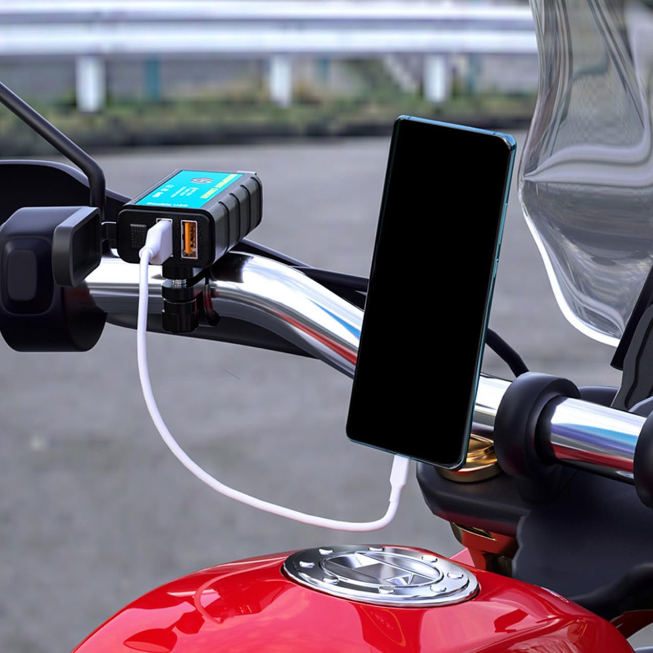 2zestawy Ładowarki Usb Do Motocykli Sae z Podwójnym Gniazdem Wodoodporna Szybkie Ładowanie Kompatybilna z Motocyklami Atv Suv Łodzią z Funkcją Miękkiego Startu