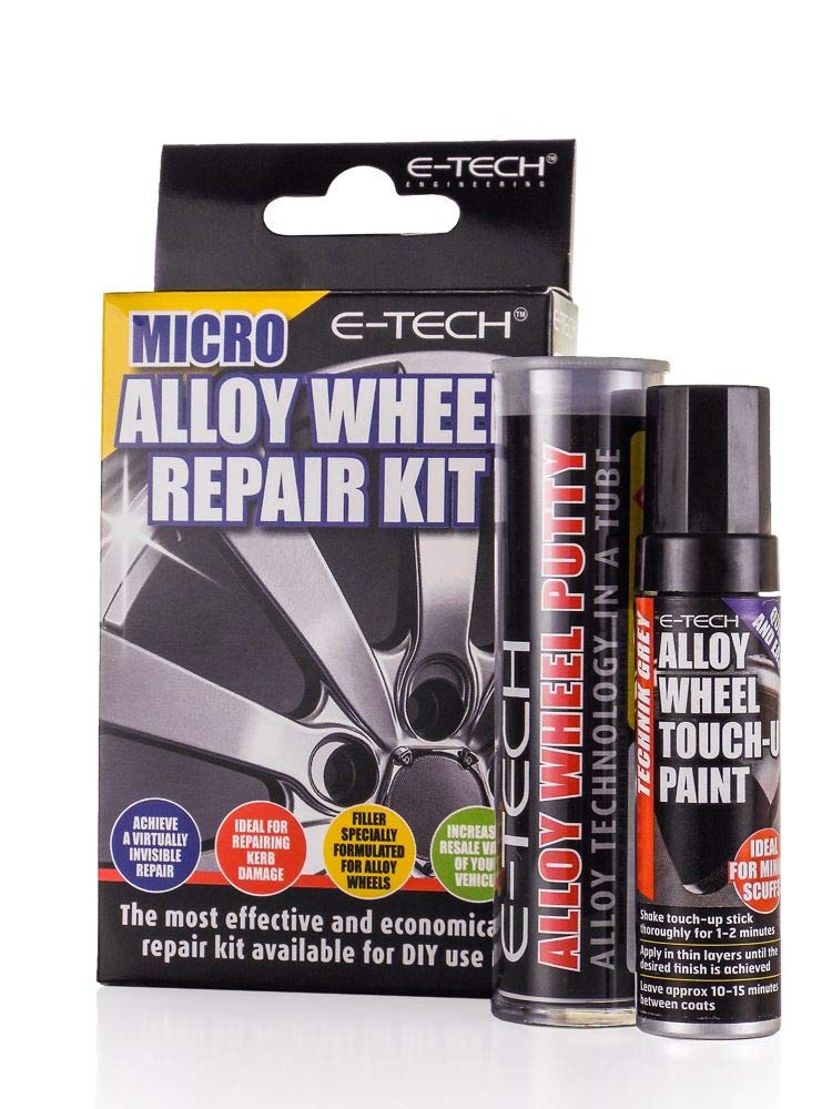 Mp Essentials Graphite Technik Grey Micro Diy Car Vehicle Kerbed Damaged Restore Alloy Wheel Filler Putty And Touch Up Paint Stick Repair Kit (Graphite Technik Grey)