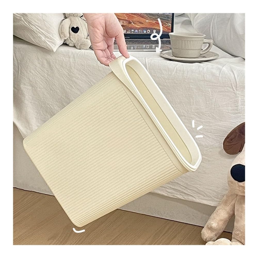Cestino, Pattumiera igienica senza coperchio color crema for cucina e bagno(Yellow)