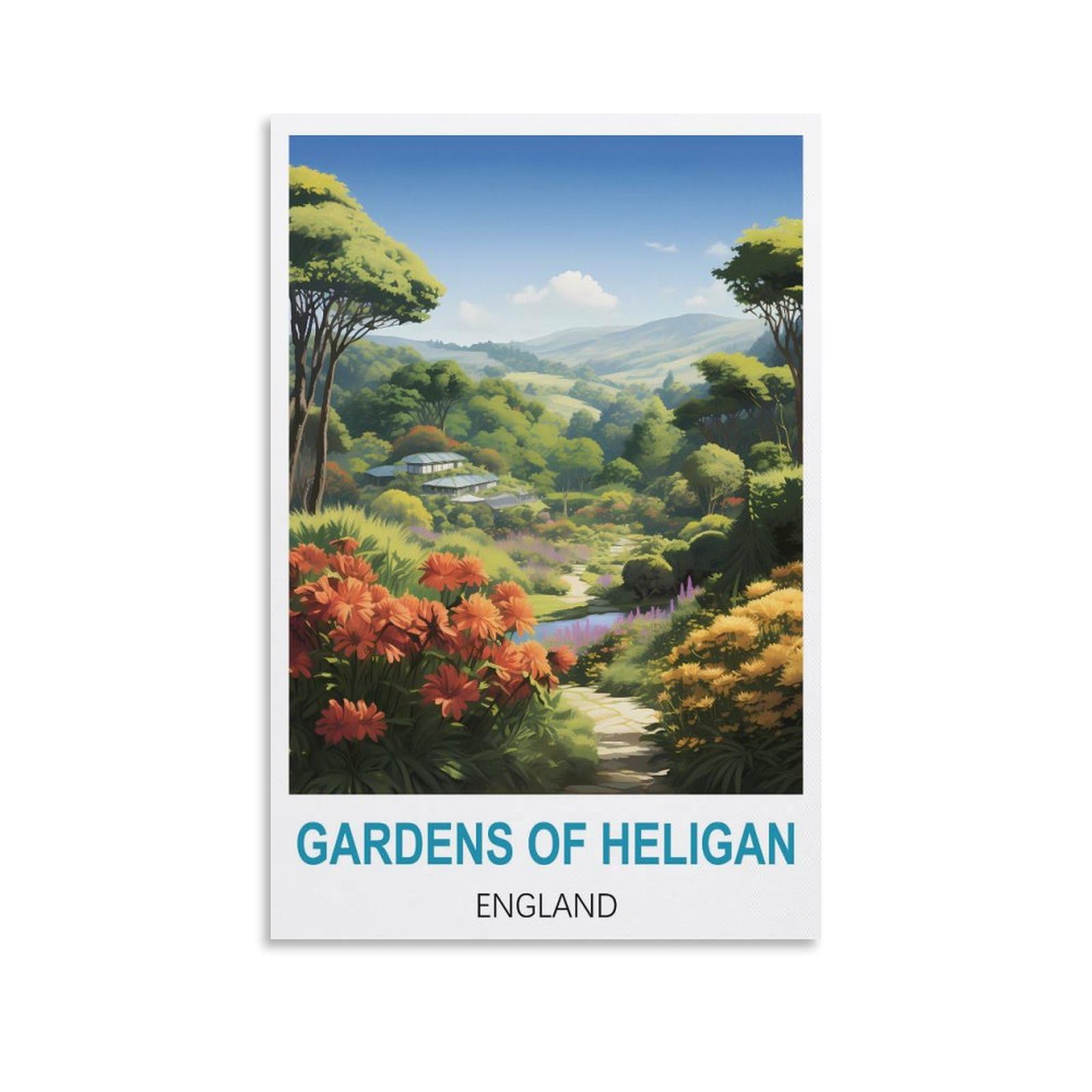 Funny Tin Signs,Gardens of Heligan Englands,Funny Vintage Metal Sign Plaqu Poster Wall Art Pub Bar Kitchen Garden Bathroom Home Decor 30x30cm