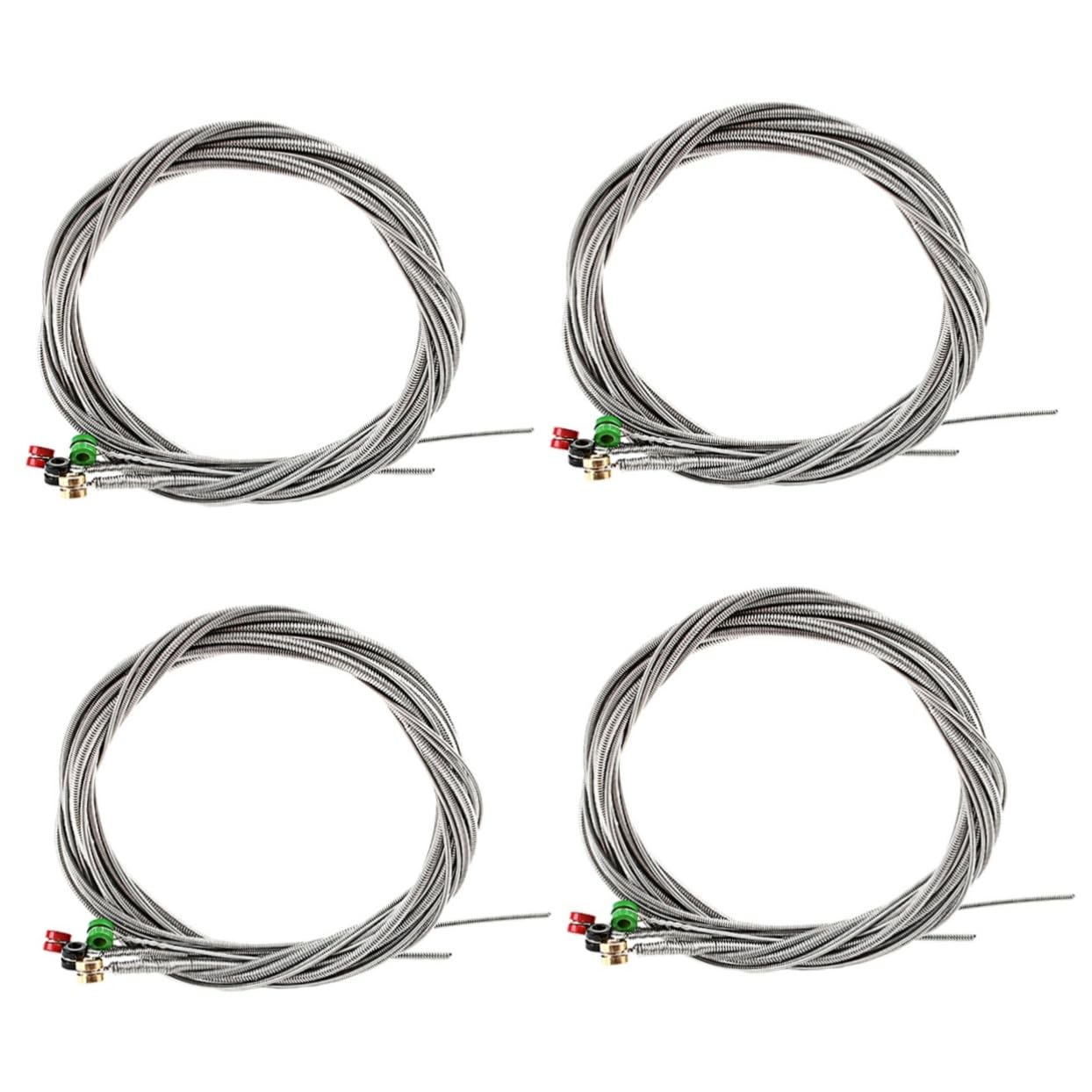 ibasenice 4ensembles Corde De Basse Acier Inoxydable Accessoire Musical Avec Tête Colorée De Câbles Métalliques Pour Instruments De Musique