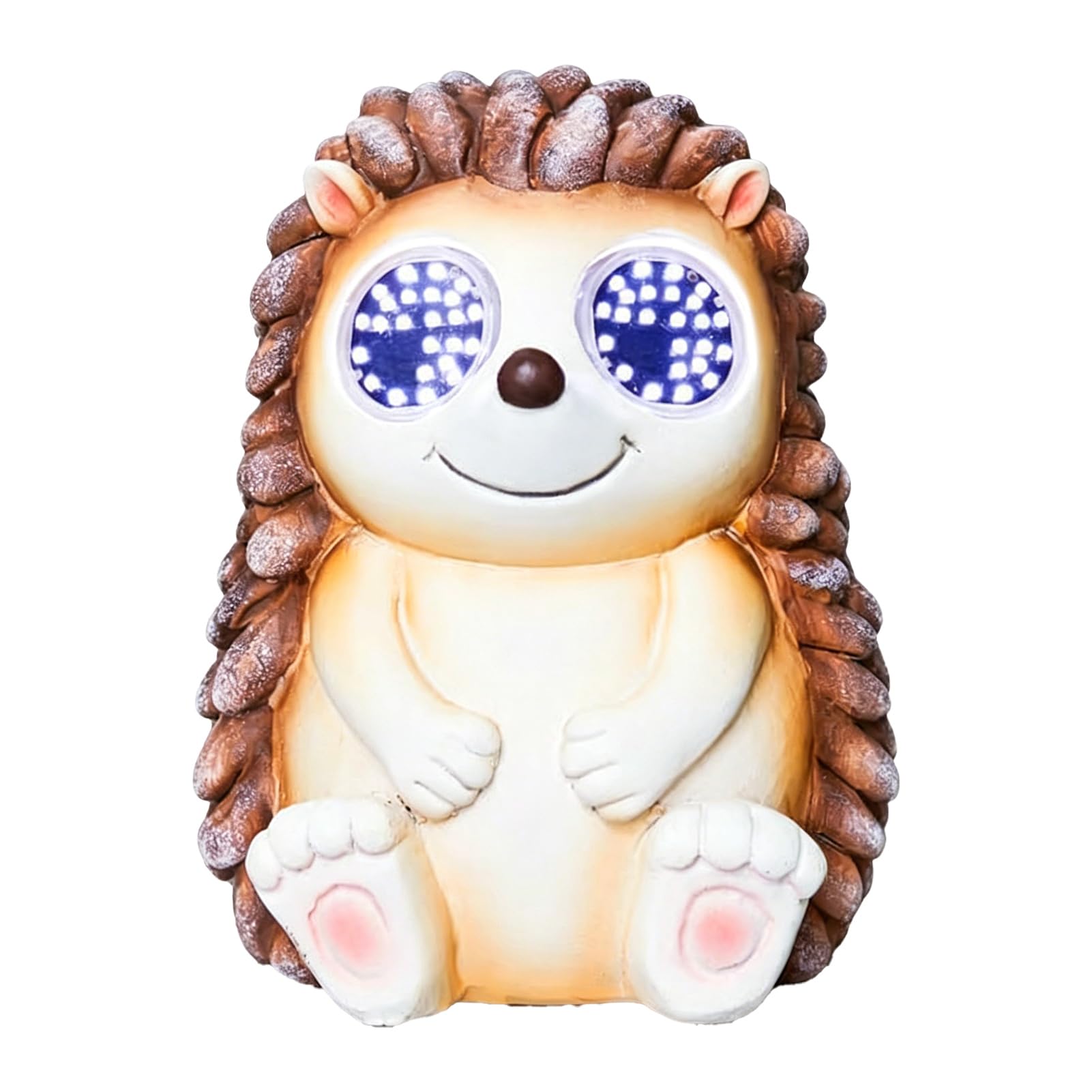 sugerou Animated Eyes Solar Light Motion Sensor Outdoor Waterproof Garden Animal Figurine Energy Saving Resin Decor for Patio Yard Pathway 20cm Tall Decorative Illumination Hedgedog