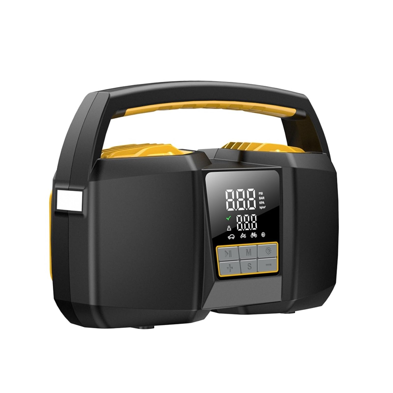 Compressori Portatili Doppio gonfiatore a 25 cilindri 150PSI, accendisigari da 12 V e Luce a LED per Camper/SUV/Pneumatici di Grandi Dimensioni Compressore Portatile