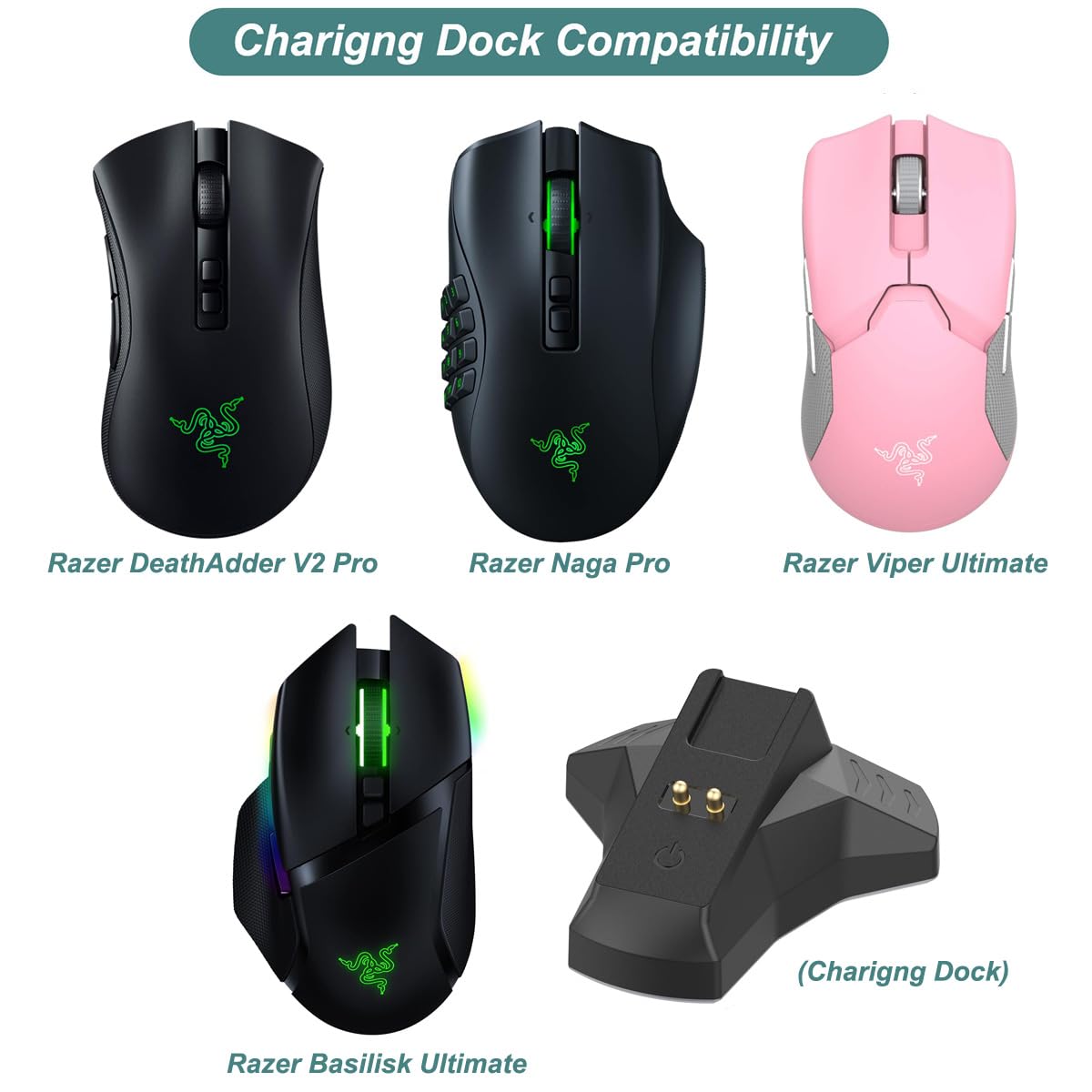 Amazon.com: Charging Dock for Razer DeathAdder V2 Pro, Naga