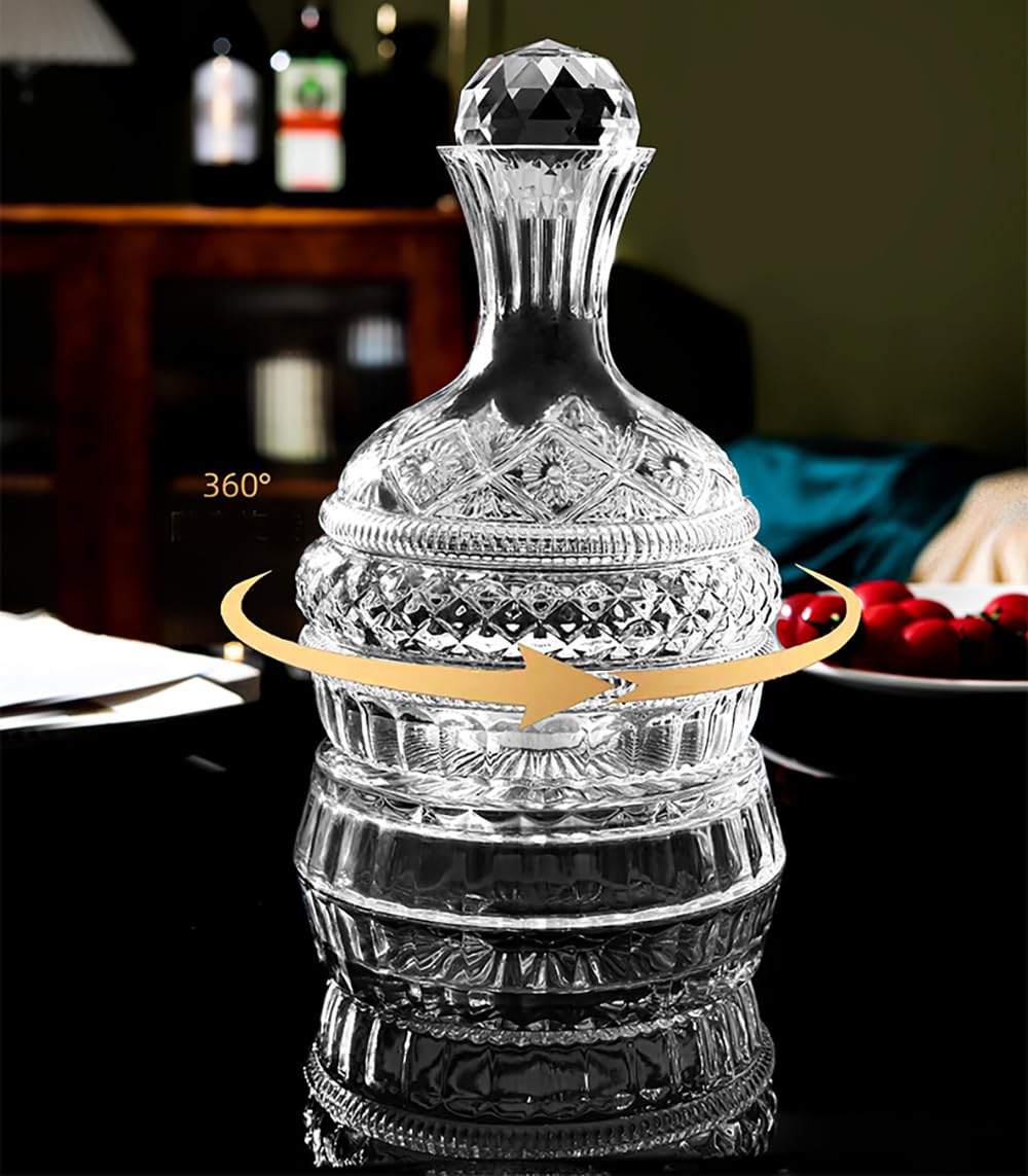 Amazon | Viktorwan スピニングワインデキャンタ 鉛フリークリスタル