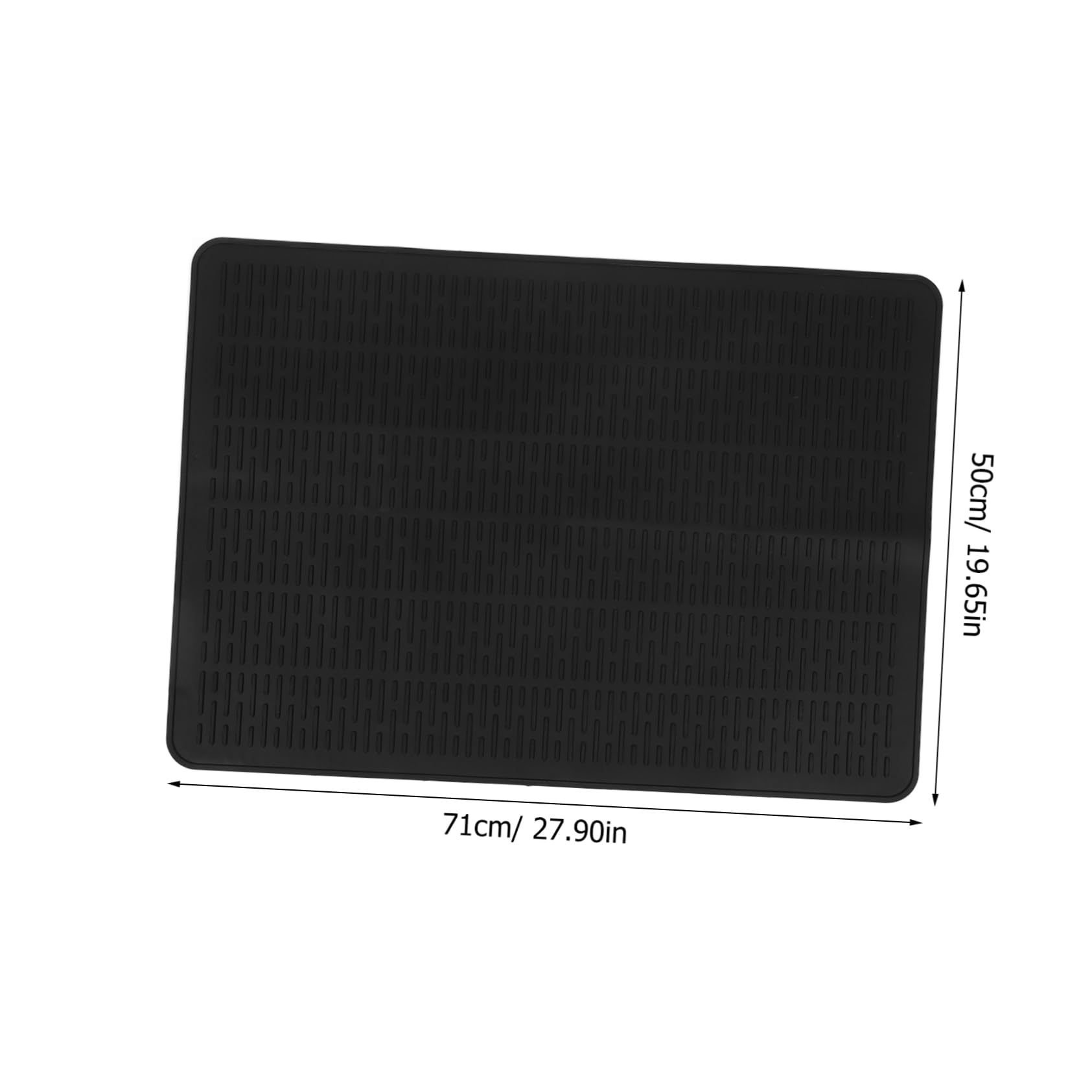 Mikikit Alfombrilla de Silicona Protectora para Cocina Multiusos y Antideslizante para Cocinas de Inducción Protección de Encimeras y Escurreplatos Color Negro