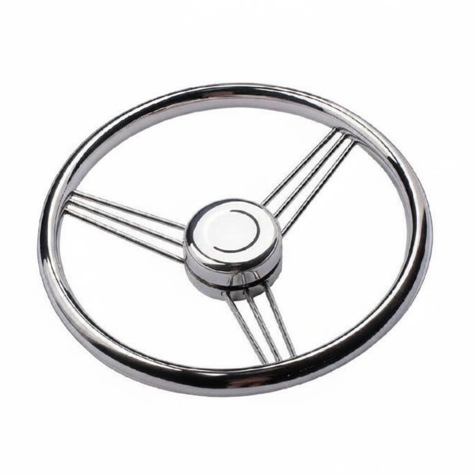 Volante Barca Inox Ruota Timone Nautico Timoneria Universale Presa Ergonomica in Acciaio 316 Antiruggine Finitura Lucidata Adatto per Yacht Motoscafi Barche a Vela Marini