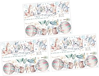 ORFOFE 3 folhas de adesivos de parede adesivos de parede removíveis adesivo de coala decoração de papel para casa quarto de crianças decalques de quarto de bebê decoração de parede mural de parede de berçário adesivo de aquarela simples