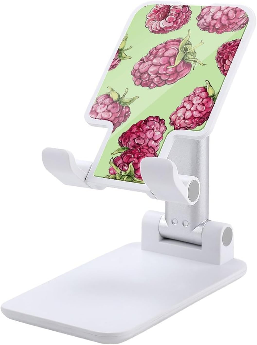 Peach Raspberry Pattern Folding Cell Phone Stand, Portable Phone Holder