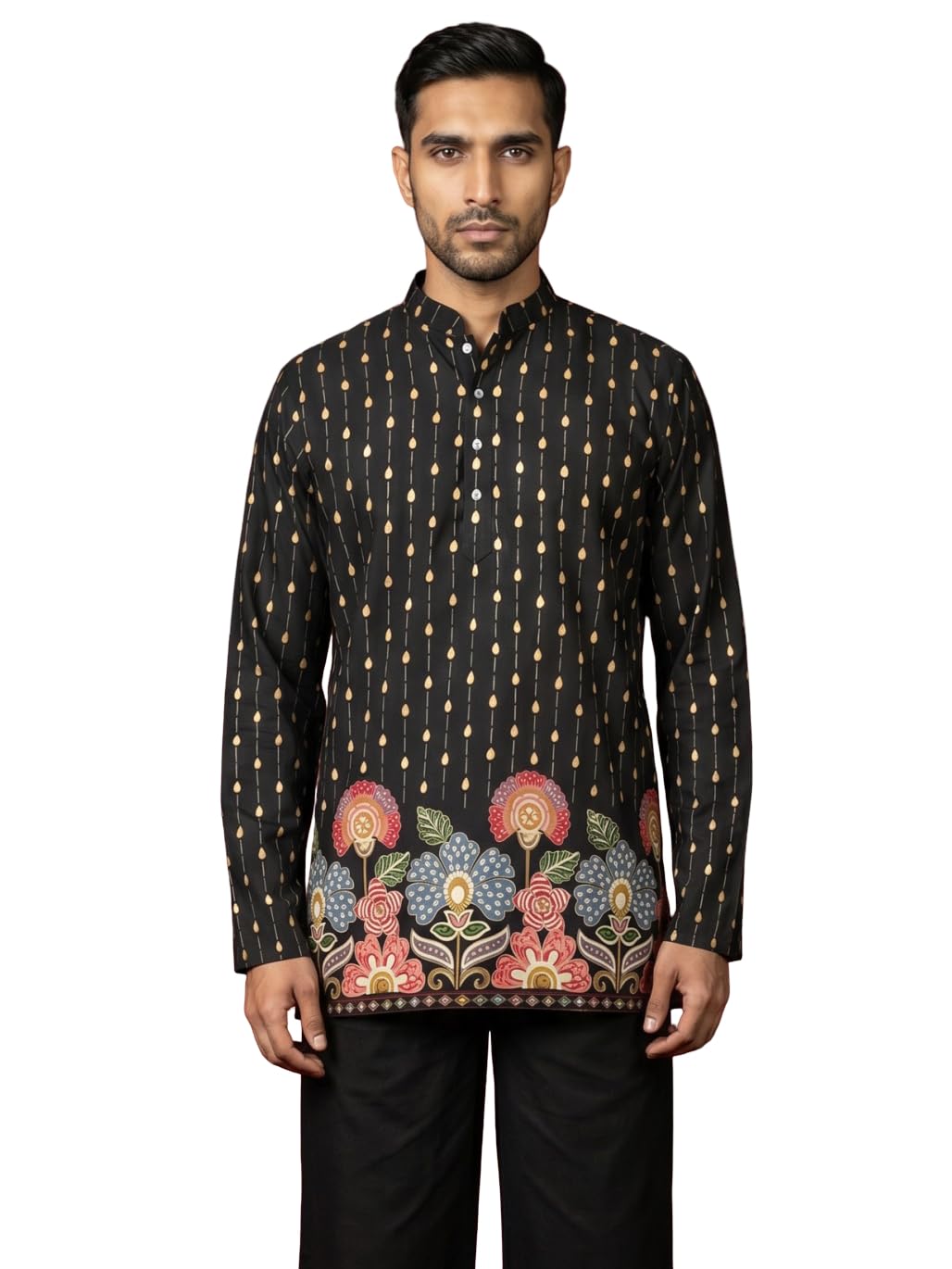 jompers Men's Floral Printed Kurta-picture-31