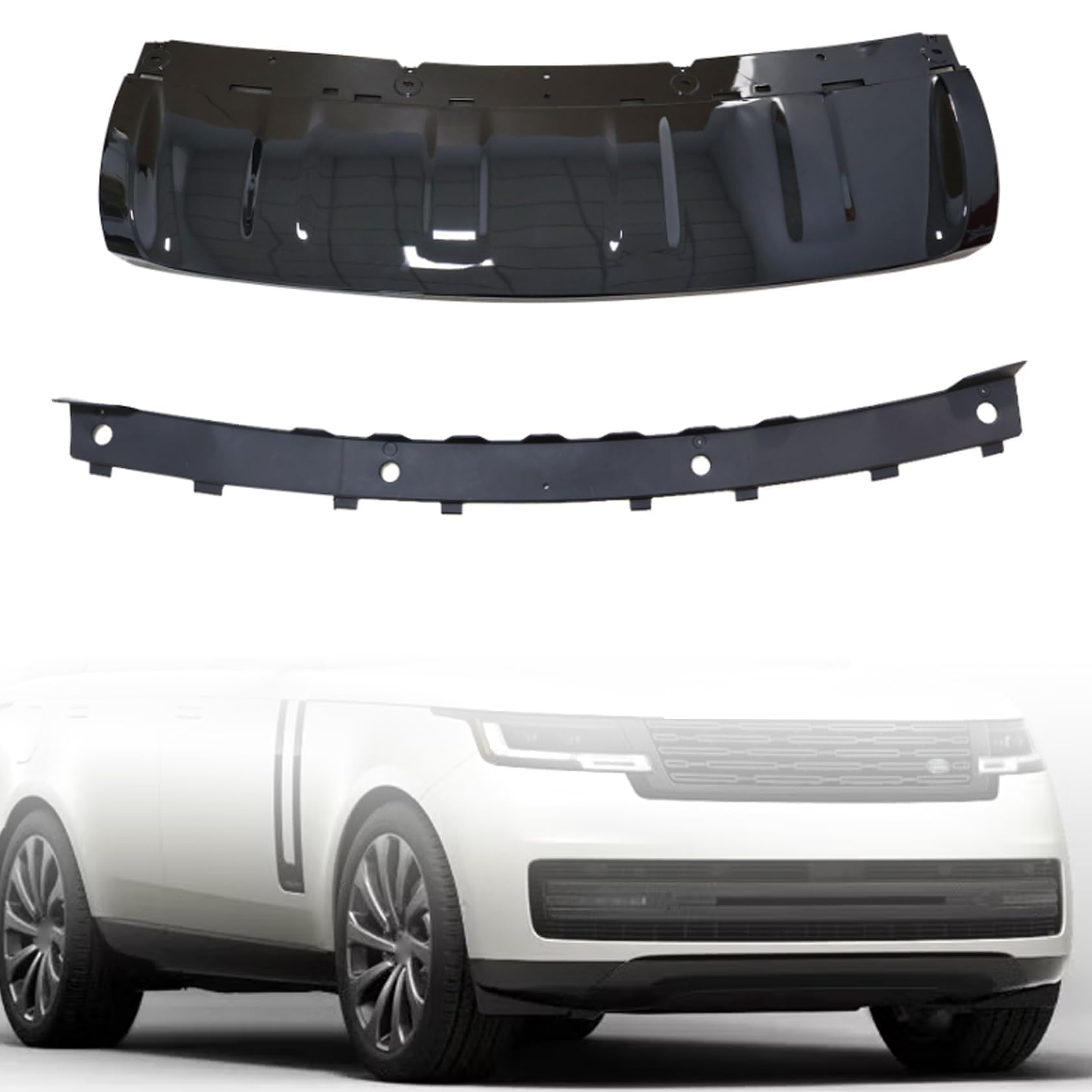 Amazon.com: FZJDSD Gloss Black 2PCS Front Bumper Skid Plate Cover