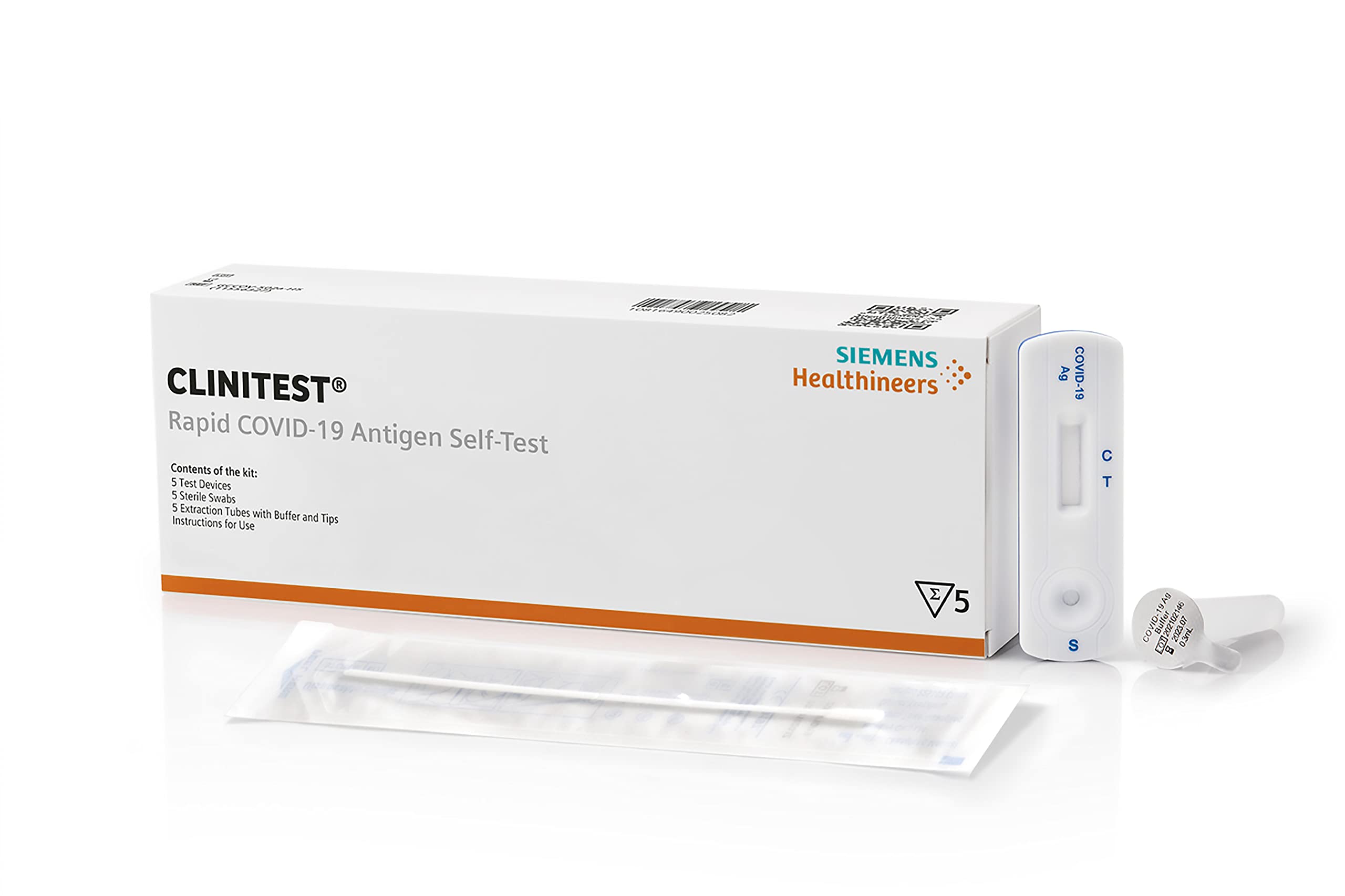 CLINITEST Rapid Covid19 Antigen SelfTest Convenient5 pack, test