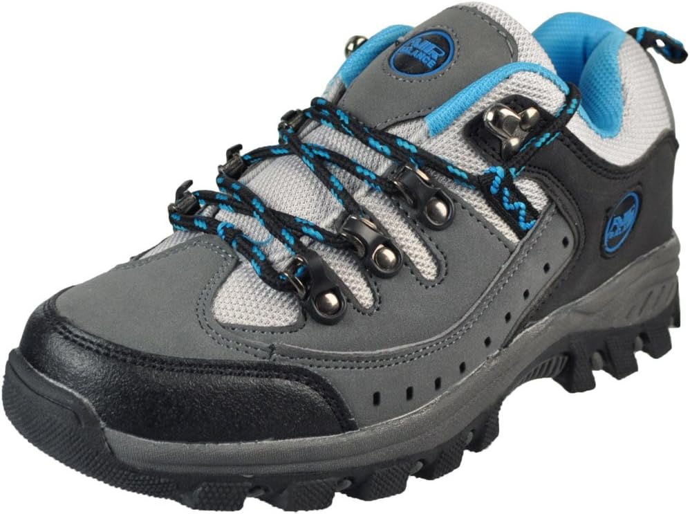 Boys Black/Grey/Blue Hiking Shoes
