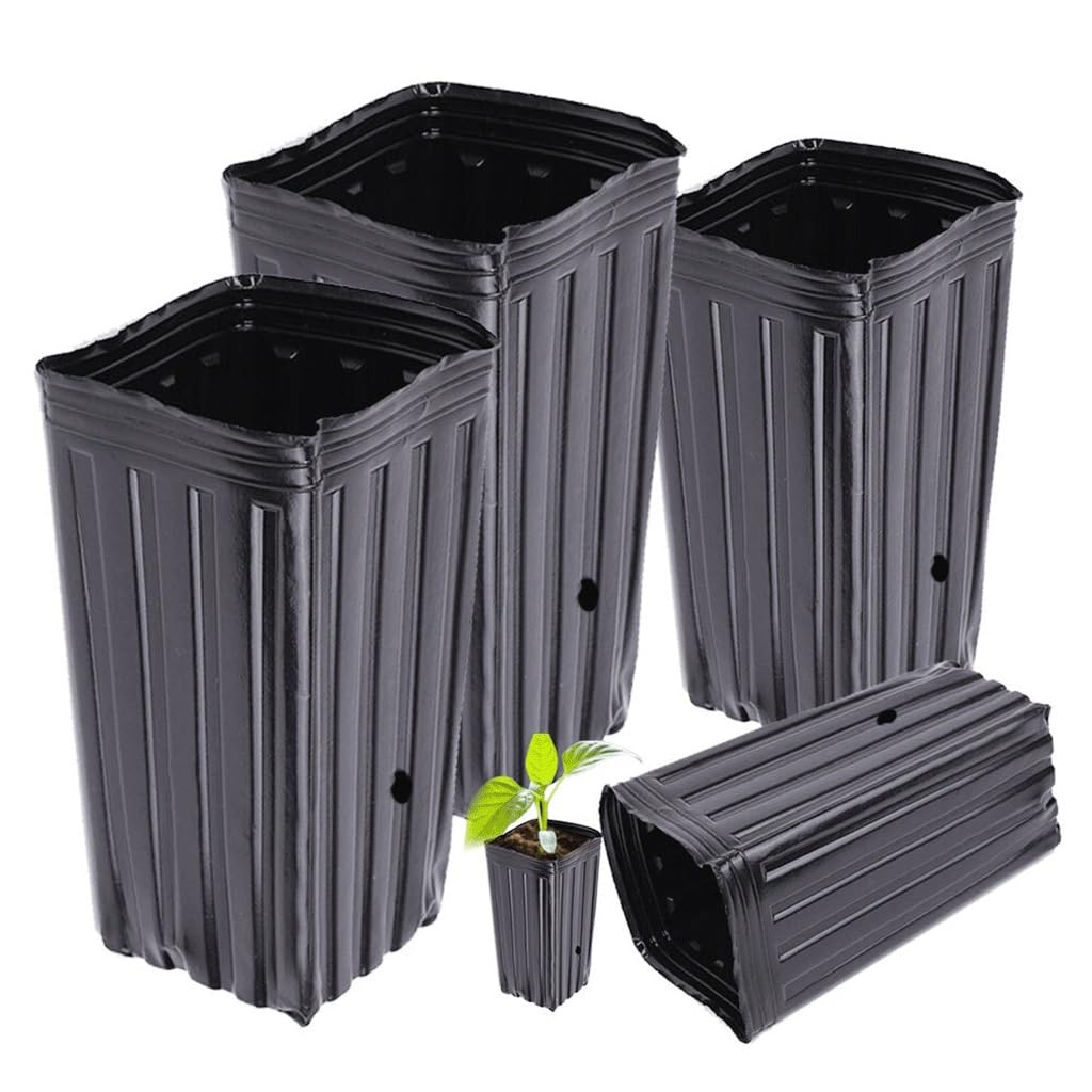 Worek do uprawy sadzonek z włókniny, Wysoka, kwadratowa, czarna, oddychająca torba do uprawy sadzonek, 10 sztuk w wielu rozmiarach(15x30cm)